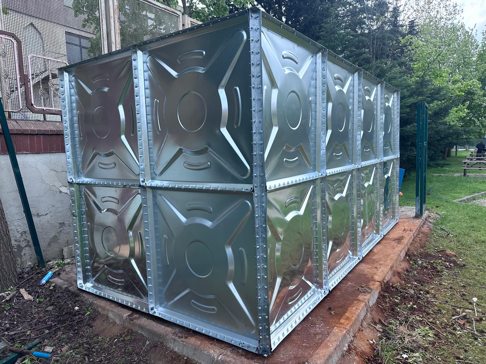 Bağcılar Belediyesi park bahçeler müdürlüğü galvaniz modüler su deposu