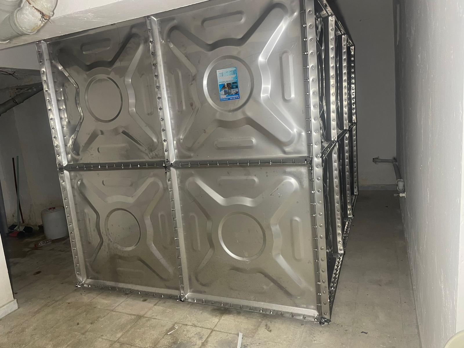 Hatay Antakya yeni belediye binası bodrum katında galvaniz modüler su deposu